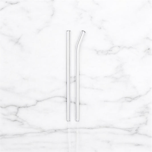 Clear Glass Straws (2 pack)