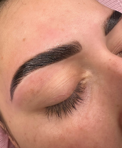 1:1 Pro Brow Masterclass — Waxing, Mapping, Lamination, Hybrid Dye Application, Business & Content Strategy (2 models)